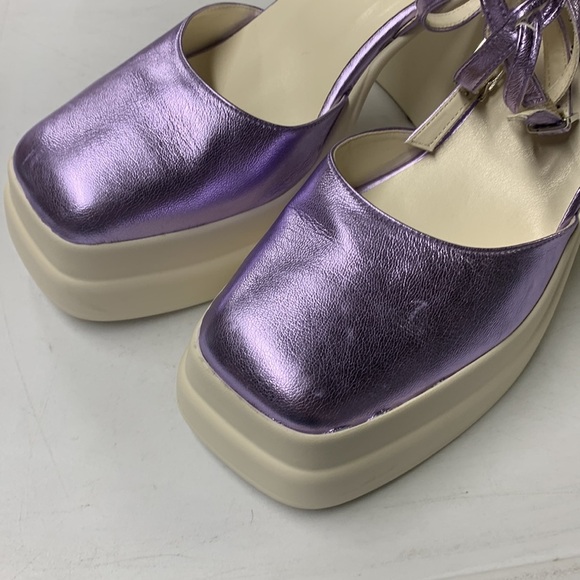 Free people Malik’s Mary Jane platform shoes new without box size Metallic 38 - Picture 2 of 7